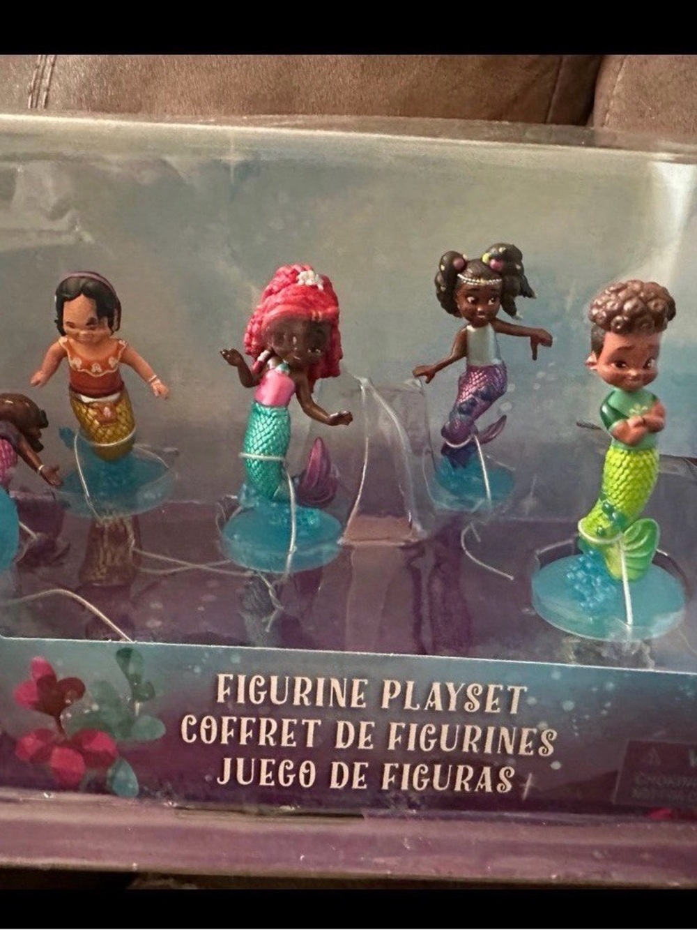 Disney Mermaid Figurine Playset - Pink, Green, Purple, Turquoise, Red